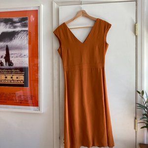 Massimo Dutti Talha Dress (Orange, Size 4)